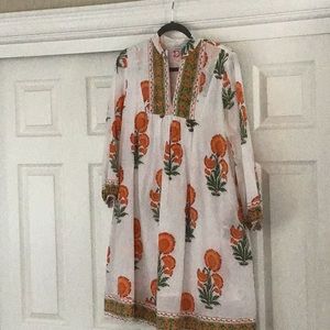 Victoria Dunn split neck dress